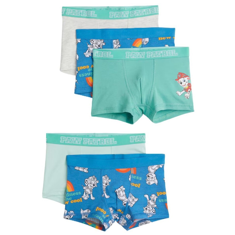 NEW H&M X Paw‎ Patrol 100% Cotton Chase Kids Toddler Boxer Brief Underwear 4-6Y